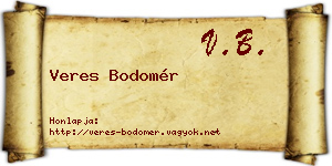Veres Bodomér névjegykártya