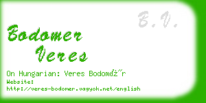 bodomer veres business card